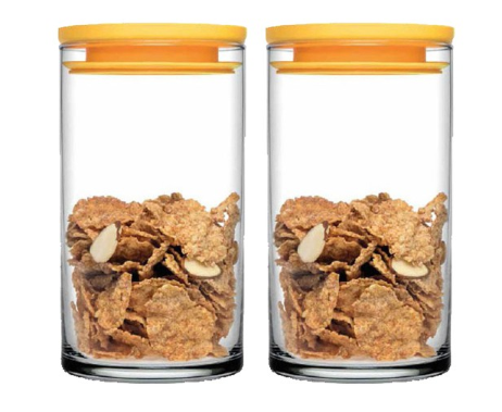 Pasabahce Breakfast Club Storage Jar 730cc, 2pc (43736YEL/2)