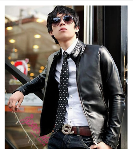 MPJ Leather Coat Motorcycle Windproof Jacket Stylish Leather Jacket