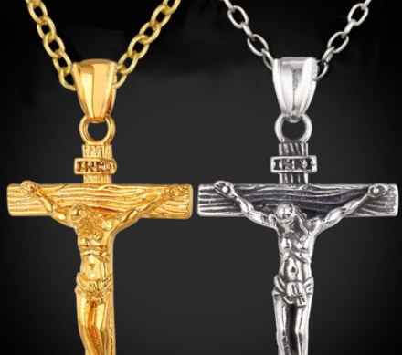 Classic Fashion Men's and Women's Cross Pendant Necklace Men's Faith Jewelry