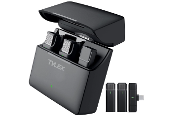 TYLEX Wireless Microphone Transmitter with Sound & picture synchronization, Smart noise cancellation