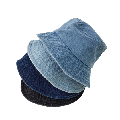 Lovito Women Casual Plain Basic Hats LFA03101 (Blue/Black)