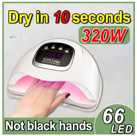 280W SUN X15 MAX UV LAMP 66 LEDs UV Light Nail Dryer Red Lights Not Black Hands Automatic Quick Dry