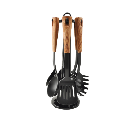 Masflex 6 Piece Nylon Utensil Set with Rack