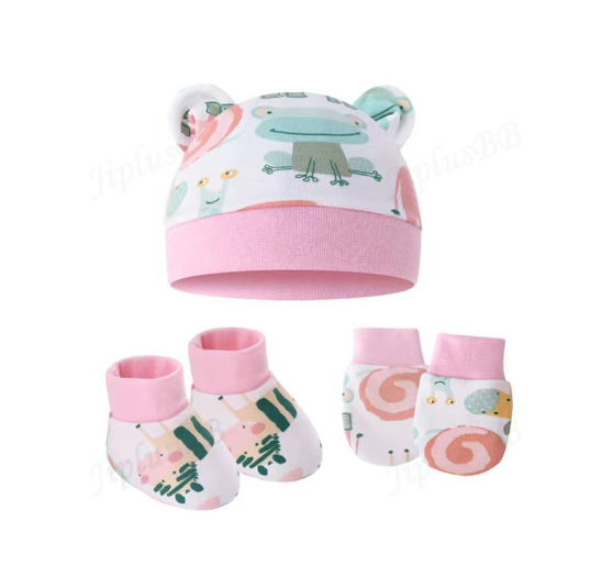 Baby hat Baby Mittens Booties Set newborn cap infant hats fashion Soft Cotton newborns Beanie 13