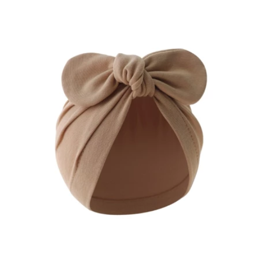 Some Baby Bowknot Beanie Hat Large Turban Hat for Newborn Boys Girl 0-12M Soft Breathable Headdress Universal Photo Hat BH17