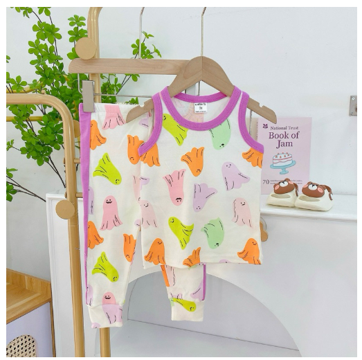 Mums Corner Baby Kids Girl Terno Sando and Pajama Girl Tank Top Pants Sleepwear Pantulog Pambahay C20