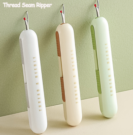 Multifunctional 2-in-1 Needle Threader and Seam Remover Assistive Home Tool