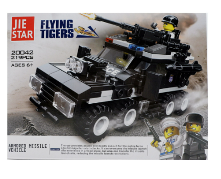 Jie Star Blocks Flying Tigers Armored Missile Vehicle 219 pcs Building Blocks