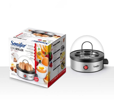 Sonifer Electric Egg Boiler Steamer Rapid heat Egg Cooker Auto Shut Off Portable Breakfast Maker