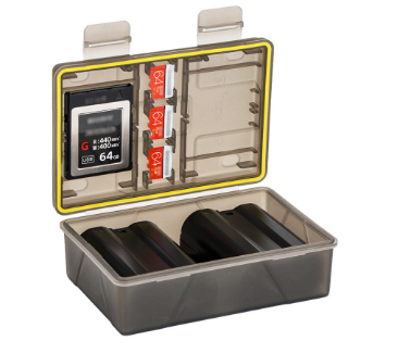 Kiwifotos Camera Battery Case with SD Micro SD XQD Card Slot for Storage Sony NP-FW50 NP-FZ100 NP-W126S NP-T125 NP-W235 LP-E6