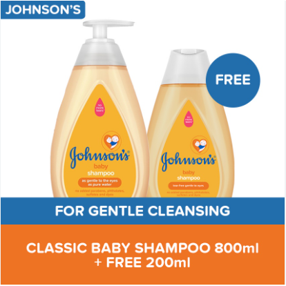 Johnson's Baby Shampoo Sulit Pack (800ml + Free 200ml)
