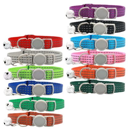 Dog cat bell collar adjustable pet collar with bell cute pets collar