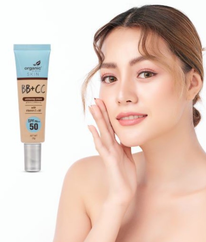 Organic Skin Japan BBplusCC Whitening Cream with Vitamin C plus B3 plus SPF 50 PA