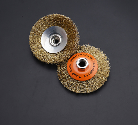 Harden Criped Wire Bevel Brush 100mmxM10x1.5 , 100mmxM14x2.0 Brush*Ideal for removing rust, paint an