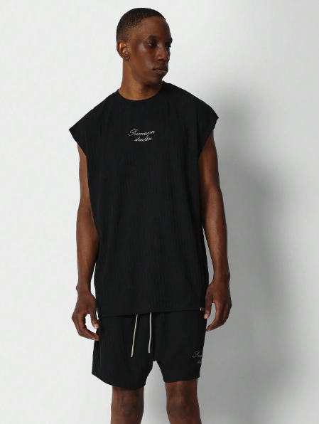 SUMWON Regular Fit Tank And Short 2 Piece Set