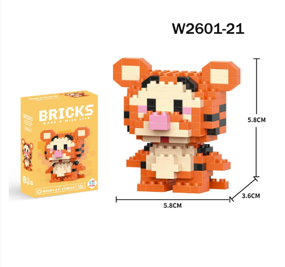 Mini Building Block Assembled Small Particles Bricks Toys For Kid Birthday Gift Cute Cartoon Blocks M5