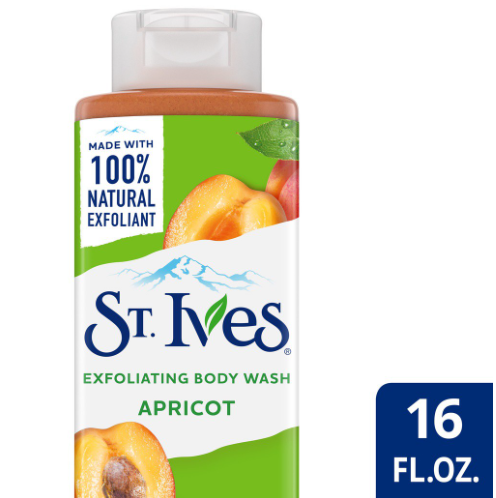 ST. IVES Apricot Exfoliating Body Wash Made with 100% Natural Exfoliants and Extracts 16OZ