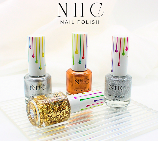 Cosmetics NHC Nail Polish Metallic and Glitter Color Nail Polish Elegant Color Professional