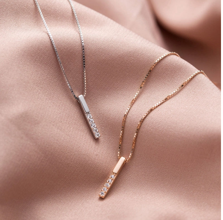 Pandent Necklaces Women Diamond Rose Gold Clavicle Necklace Charm Pendant Jewelry Gift