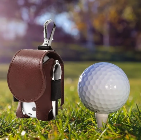 PU Leather Golf Ball Bag, Golf Waist Bag, Multifunctional Golf Accessories Bag