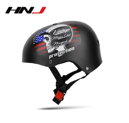 HNJ MOB-AA W-D Motorcycle Bike Nutshell Helmet Open Face Skateboard Helmets HNJ36
