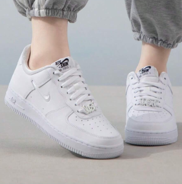 Nike Air Force 1 Comfortable Anti-Slip Durable Low-Top Sneakers, Women's, White, Model FB8251-100