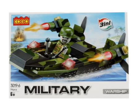 Cogo Military Boat 94pcs Building Blocks