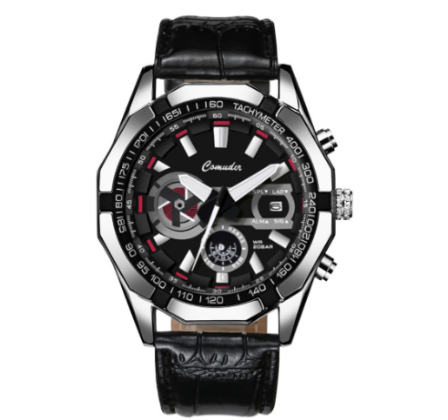 CT creat Stainless Steel/Leather Luxury Fashion Business Men's Watch Calendar Waterproof Luminous Sports Watch 002