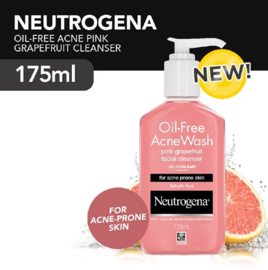 NEUTROGENA OilFree Acne Pink Grapefruit Facial Cleanser 175mL