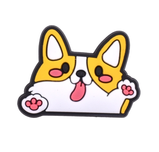 Cute Bichon Frise Jibbitz for Crocs Paw Dog Jibbits Charm Golden Retriever Shoe Charms Pug Corgi Jibits Crocks Kids Shoes Accessories D13