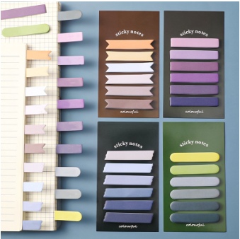 120Sheets 5.5*1cm Morandi Gradually Sticky Notes Colorful Memo Pads School Office Stationery