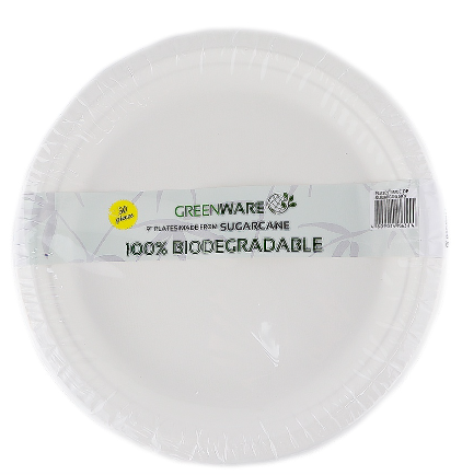 Greenware Biodegradable 9'  Plates 50pcs