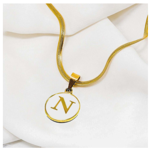 Laj 18k Gold Stainless Steel Initial Necklace SLP07  with LX873D NoFreeBox N