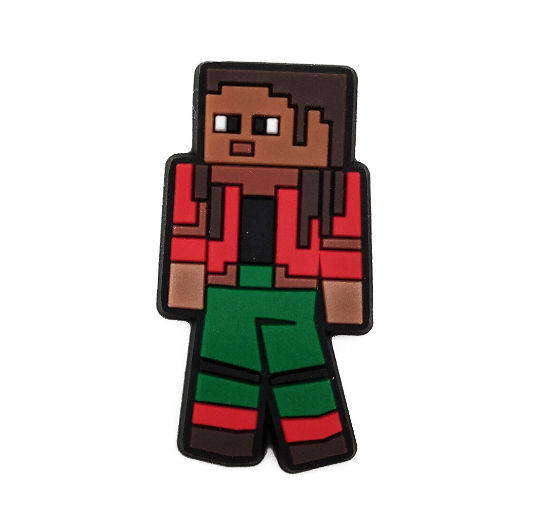 Cartoon Alex Sword Croc Jibbitz for Kids Minecraft Jibbits Charm Computer Game Jibits Crocks Shoes Accessories Shoe Charms Pins 028