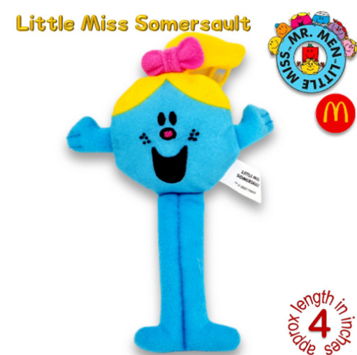 Mr Men Little Miss 2001 McDo Hanging Plushies Bag Charm Stuffed Toys M44
