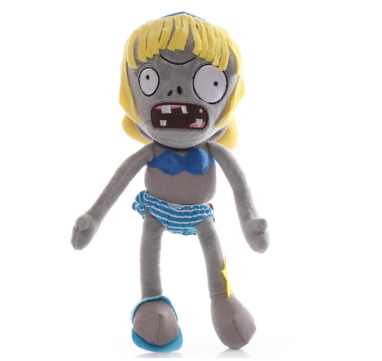 30CM Plants vs Zombies Plush Doll Peashooter SplitPea Clown Zombie Figures Soft Stuffed Toys Kids Halloween Gift Z14