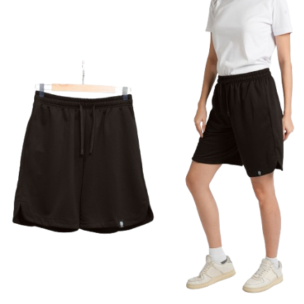 Inspi Chic Knit Walking Shorts For Women with Drawstring and Pockets Plain Ultrasoft Short Collection (Brown)