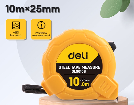 Deli 10M Steel Measuring Tape/Meter Tape/ Tape MeasureEDL9010B