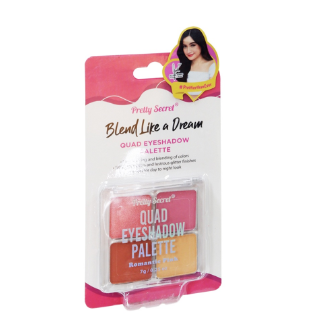 PRETTY SECRET Quad Eyeshadow Palette - Romantic Pink 7G
