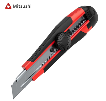 Mitsushi Utility Cutter Knives 16cm Blade Retractable Utility Knife Selft-Locking Design