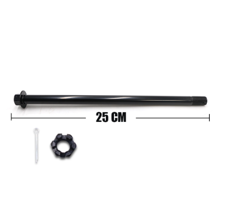 SK Rear Axle High Tensile With Castle Nut For Suzuki Smash115