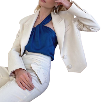 Lovito Women Elegant Plain Knot Tank Top LNL37101 (Royal Blue)