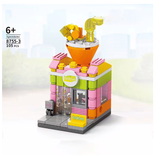 City Series 6 IN 1 SWAT Engineering Vehicle Educational Toy Model Block Toys Boy Children's Day Gift B46