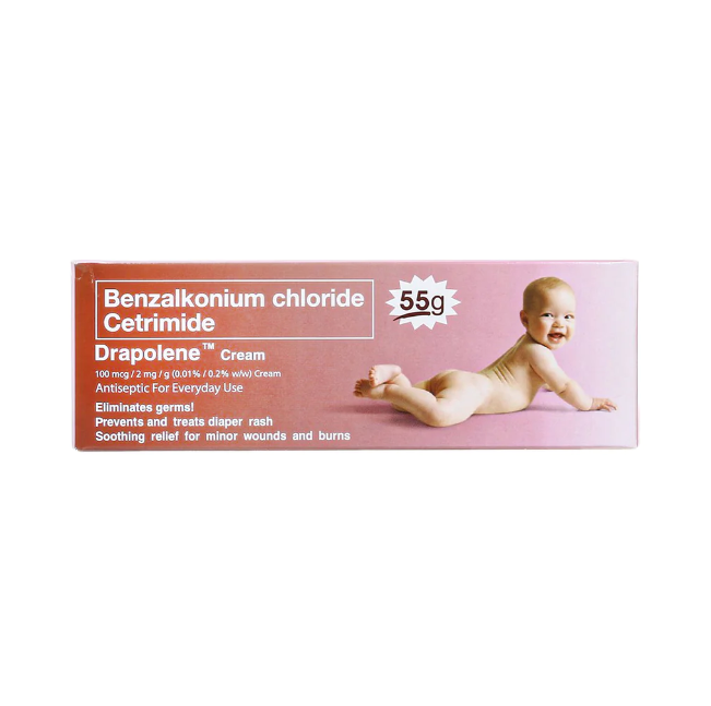 Benzalkonium Chloride Cetrimide Drapolene Cream Diaper Rash Cream 55g
