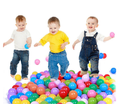 ED shop Ocean ball Playing balls toy colorfull colored ball sold by 5pcs per pack 6cm
