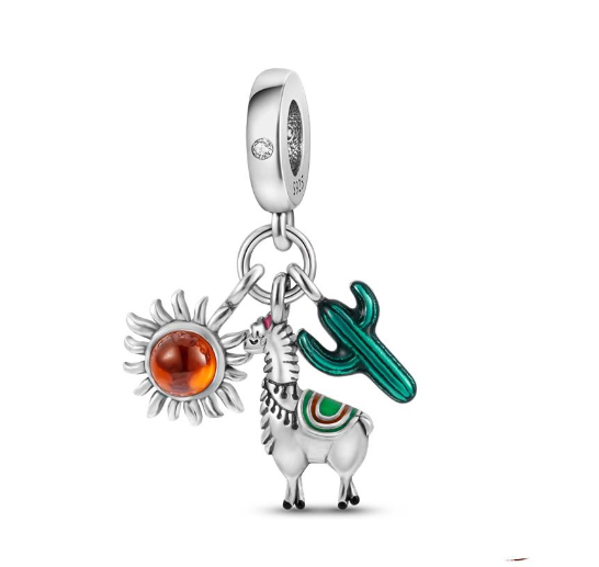 Genuine 925 Silver Little Boy Fox Rose Pyramid Mummy Charms Fit Original Charm Bracelets Diy Moon Cat Schnauzer Pendant For Jewelry S43