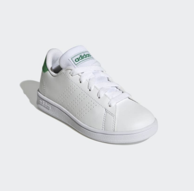 SHOE SALON Adidas Advantage K Kids Shoes Cloud White/Green/Core Black GY6995