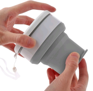 Silicone Collapsible Cup 200ml Portable Foldable Cup Folding Travel Camping Cup With Dustproof Cover