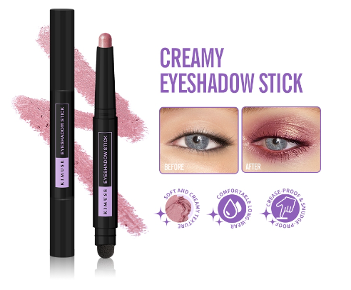 KIMUSE 12 Colors Matte Shimmer Dual-head EyeShadow Stick Long Wearing