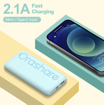 Orashare O10 10000mAh Power Bank Stylish Fast Charging Power Bank Original Slim